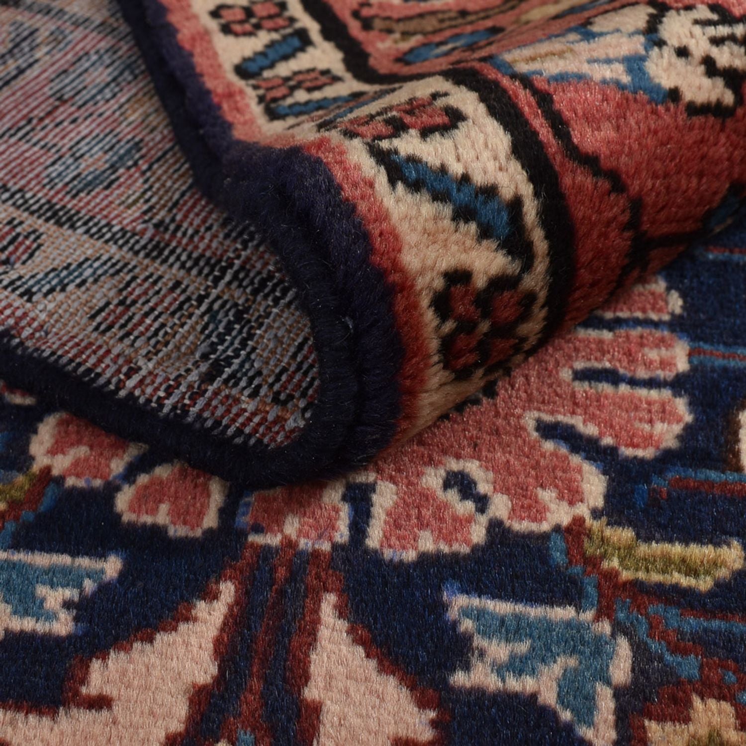 Løber Persisk tæppe - Nomadisk - 435 x 102 cm - mørkeblå