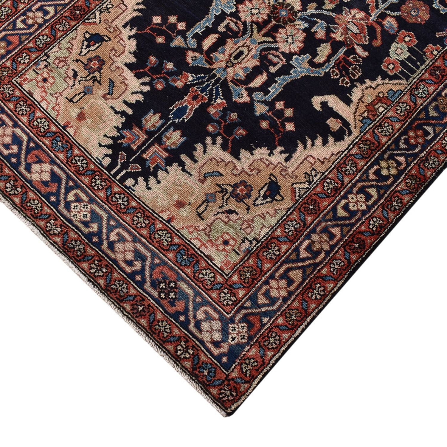 Løber Persisk tæppe - Nomadisk - 322 x 102 cm - mørkeblå