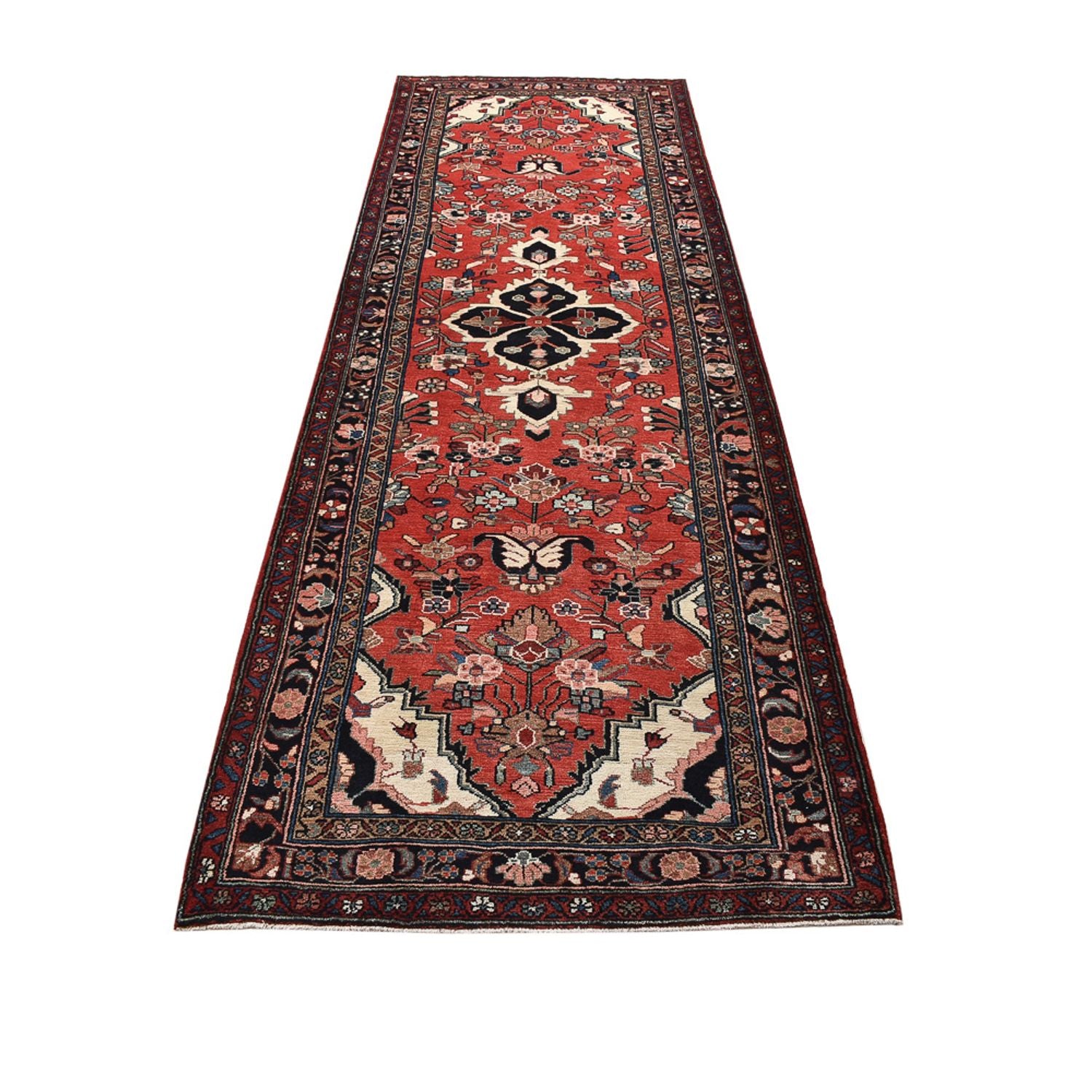 Løber Persisk tæppe - Nomadisk - 346 x 114 cm - rød