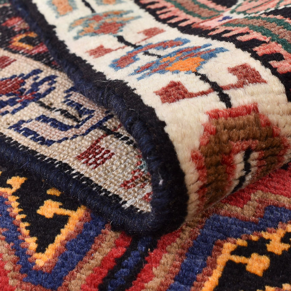 Løber Persisk tæppe - Nomadisk - 223 x 125 cm - flerfarvet