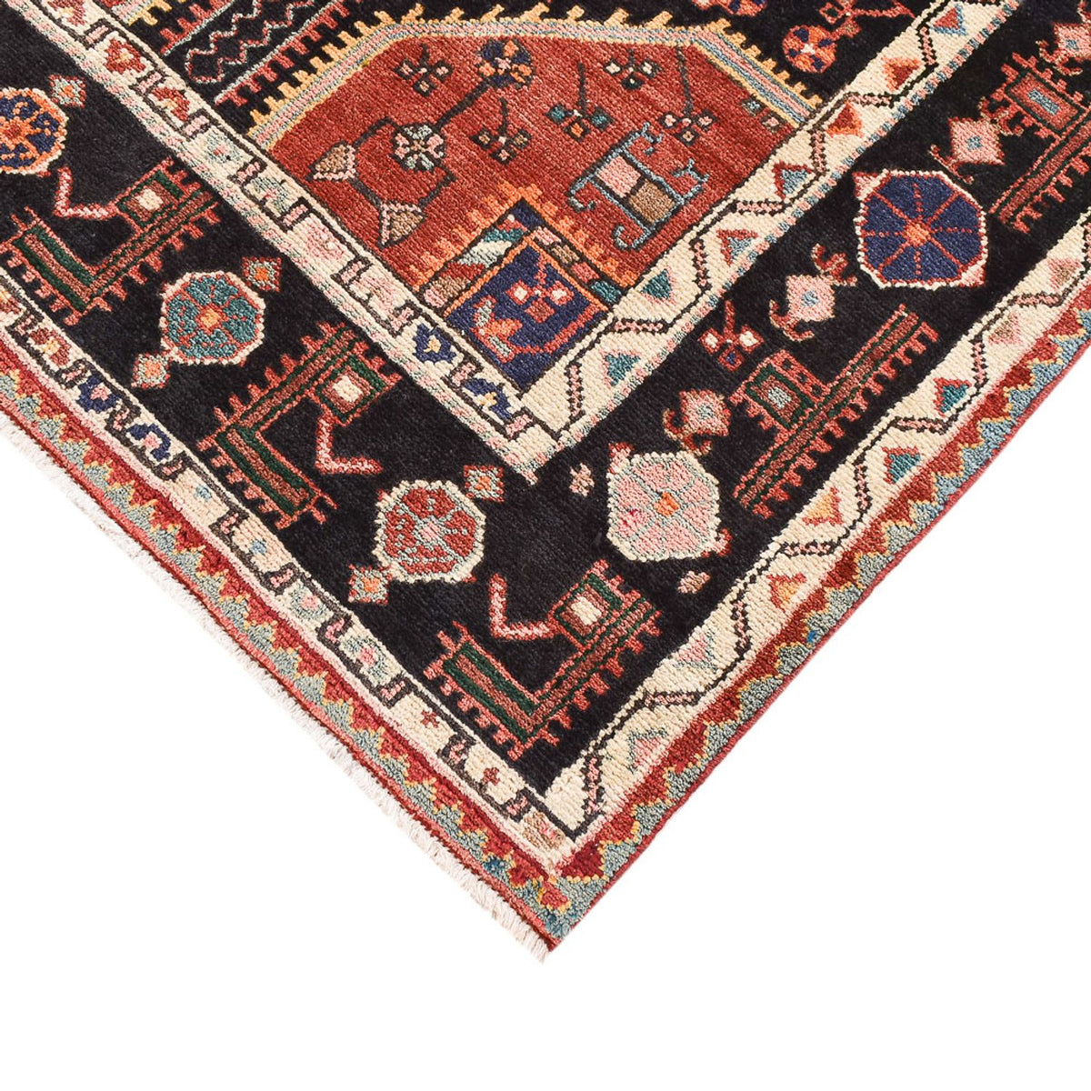 Persisk tæppe - Nomadisk - 215 x 128 cm - flerfarvet