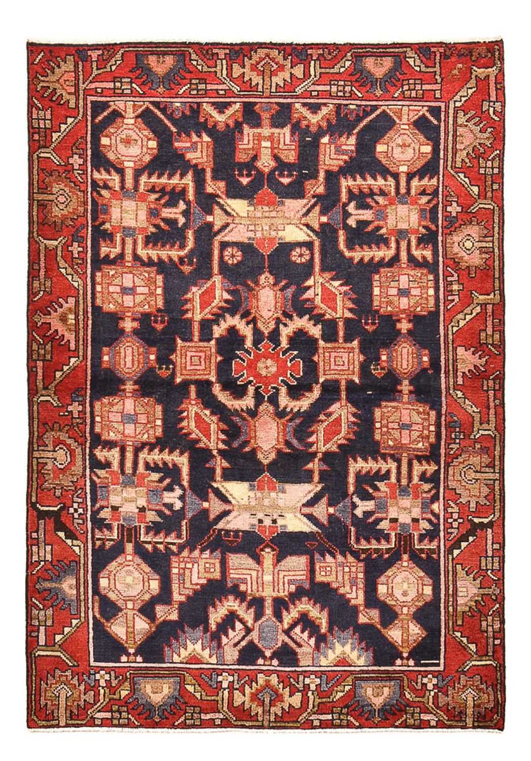 Persisk tæppe - Nomadisk - 158 x 110 cm - mørkeblå