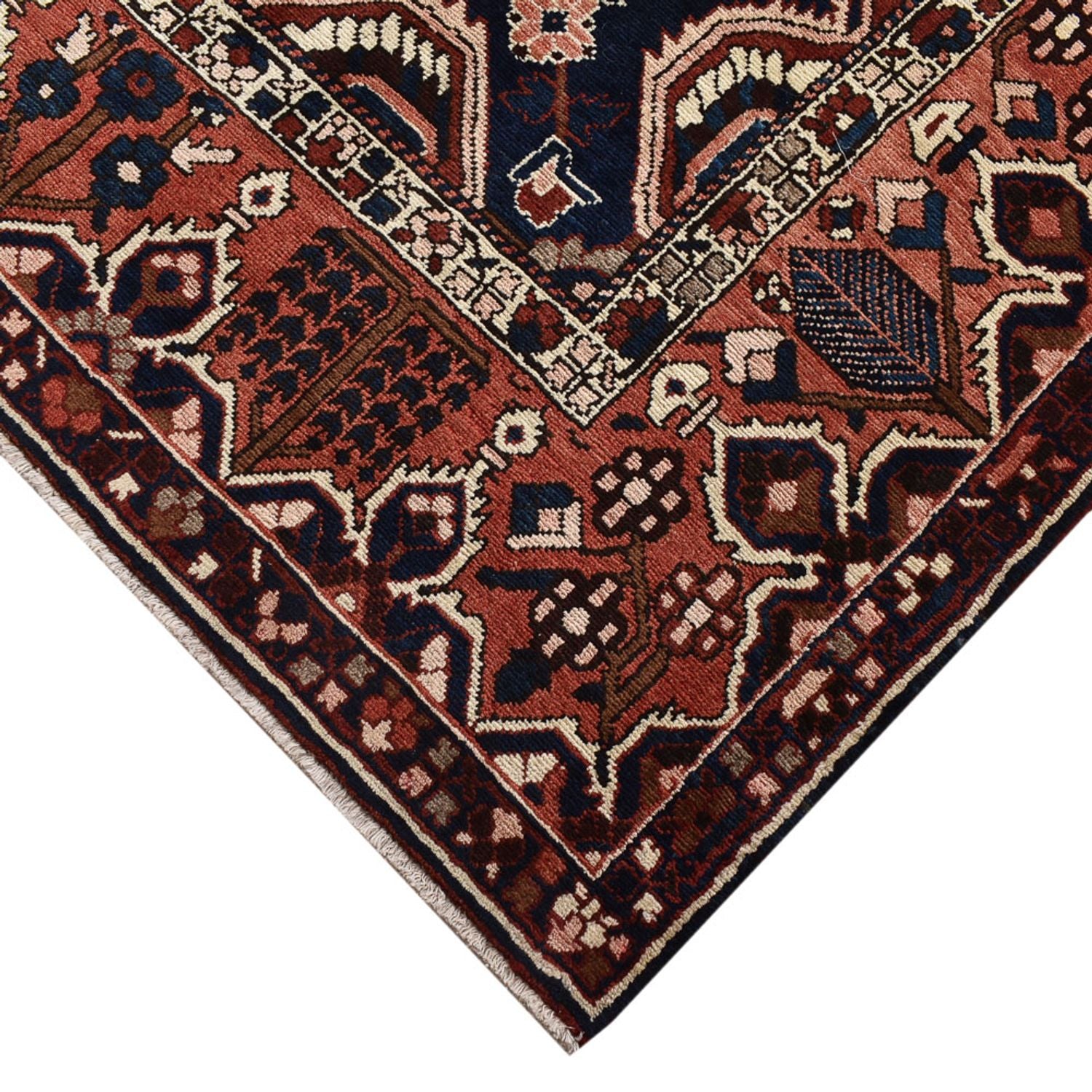 Persisk tæppe - Nomadisk særlig form  - 369 x 312 cm - mørkerød