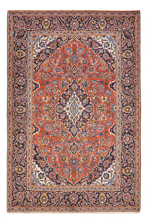 Persisk tæppe - Keshan - 210 x 140 cm - lysrød