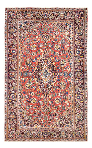 Persisk tæppe - Keshan - 220 x 136 cm - lysrød