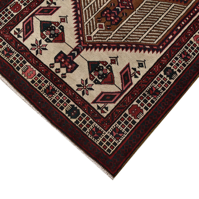 Løber Persisk tæppe - Nomadisk - 336 x 100 cm - rød