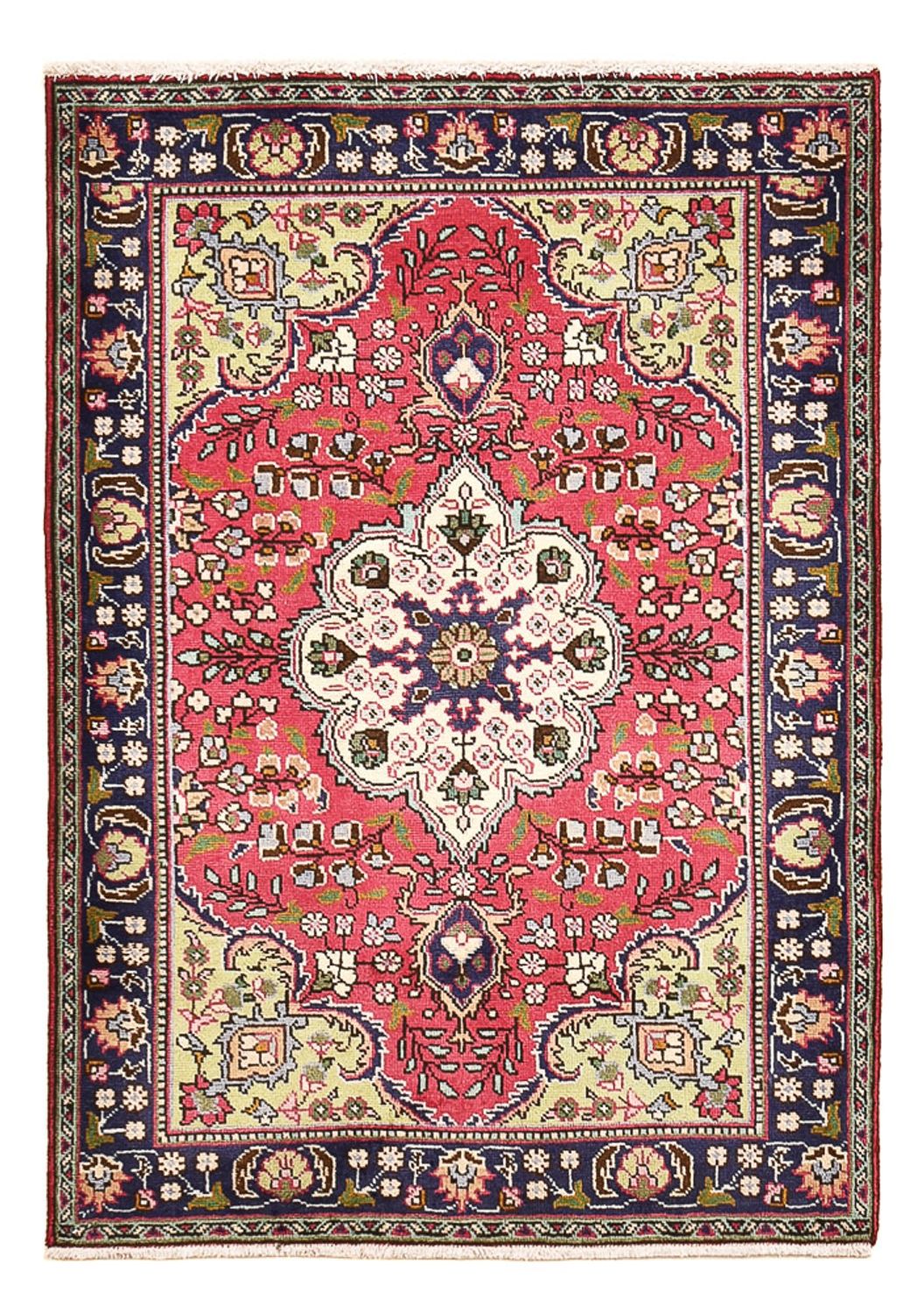 Persisk tæppe - Tabriz - 143 x 100 cm - lysrød