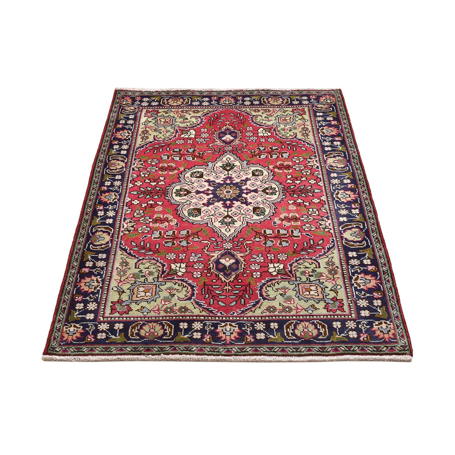 Persisk tæppe - Tabriz - 143 x 100 cm - lysrød