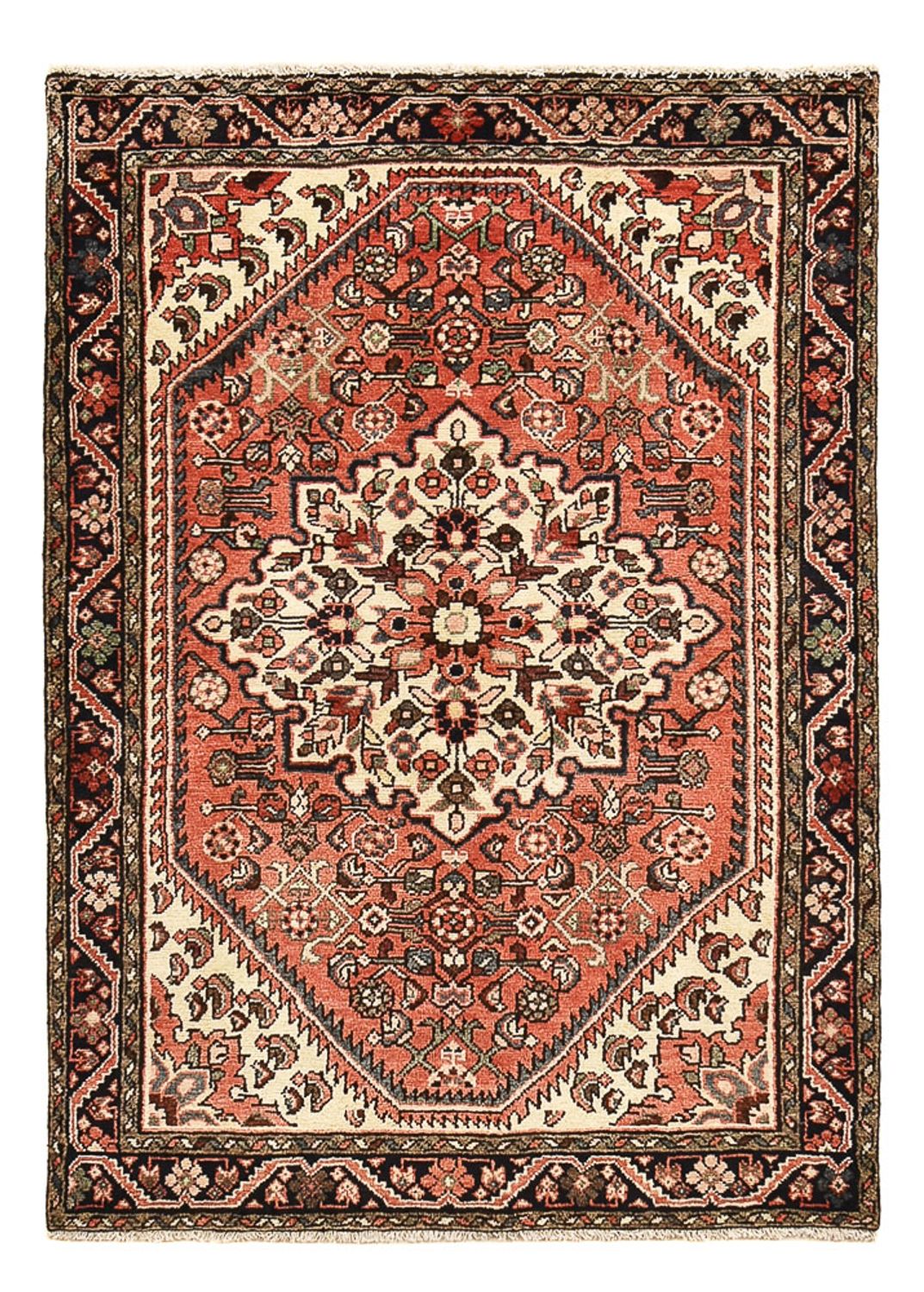 Persisk tæppe - Nomadisk - 147 x 104 cm - lysrød