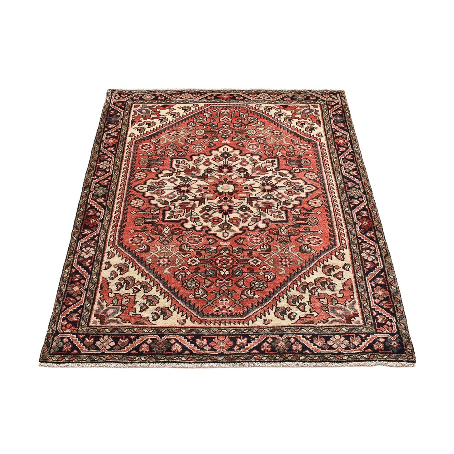 Persisk tæppe - Nomadisk - 147 x 104 cm - lysrød