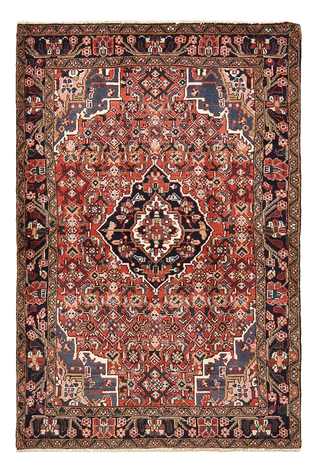 Persisk tæppe - Nomadisk - 156 x 105 cm - mørkerød