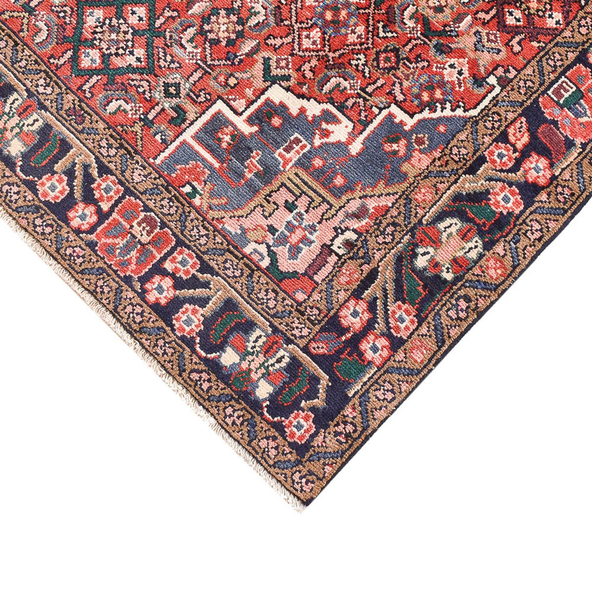 Persisk tæppe - Nomadisk - 156 x 105 cm - mørkerød