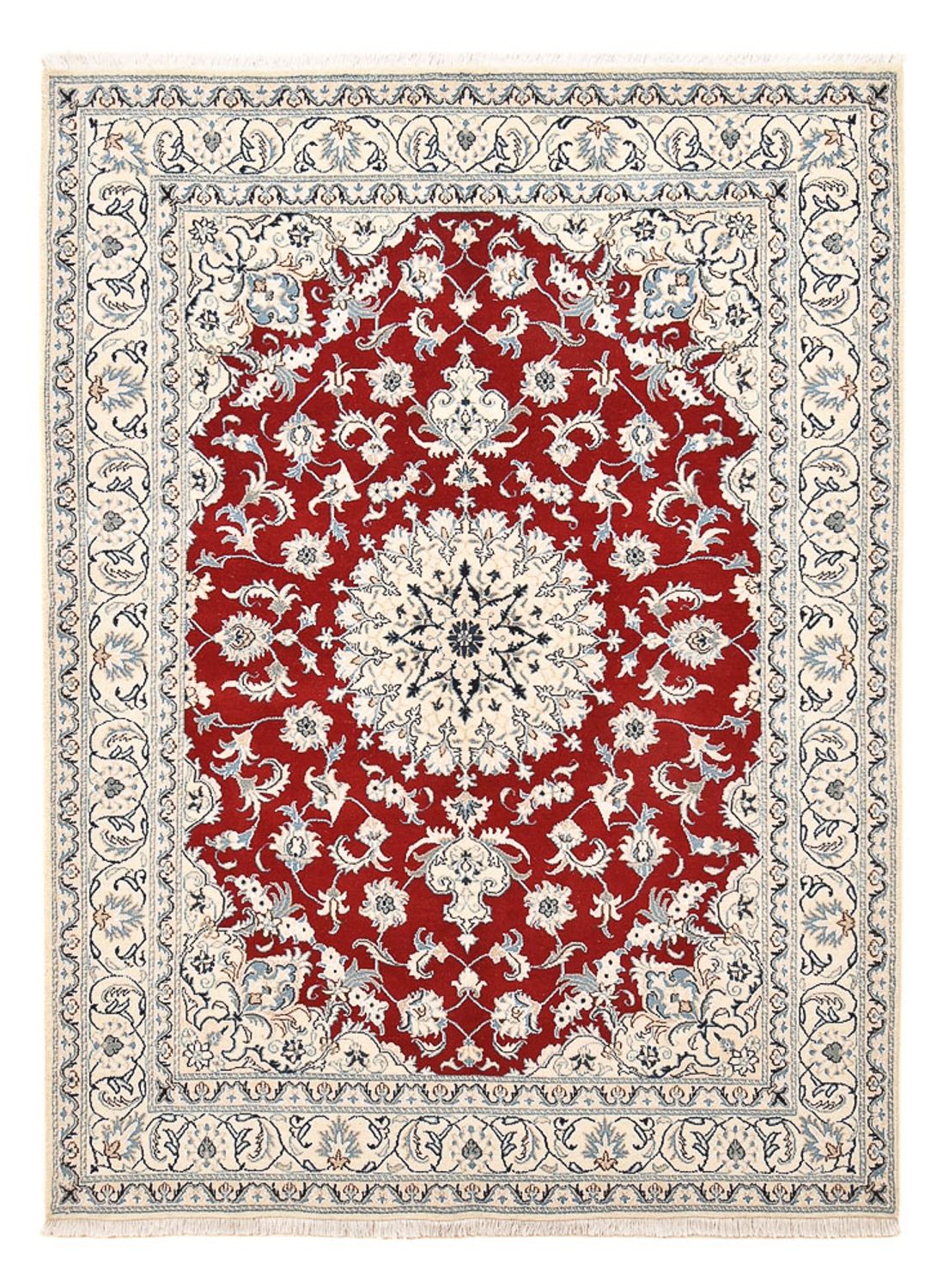 Persisk tæppe - Nain - 233 x 167 cm - rød