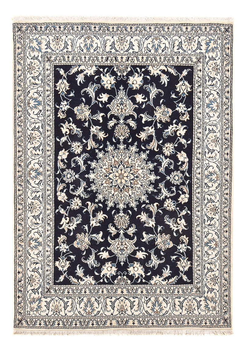 Persisk tæppe - Nain - 207 x 146 cm - mørkeblå