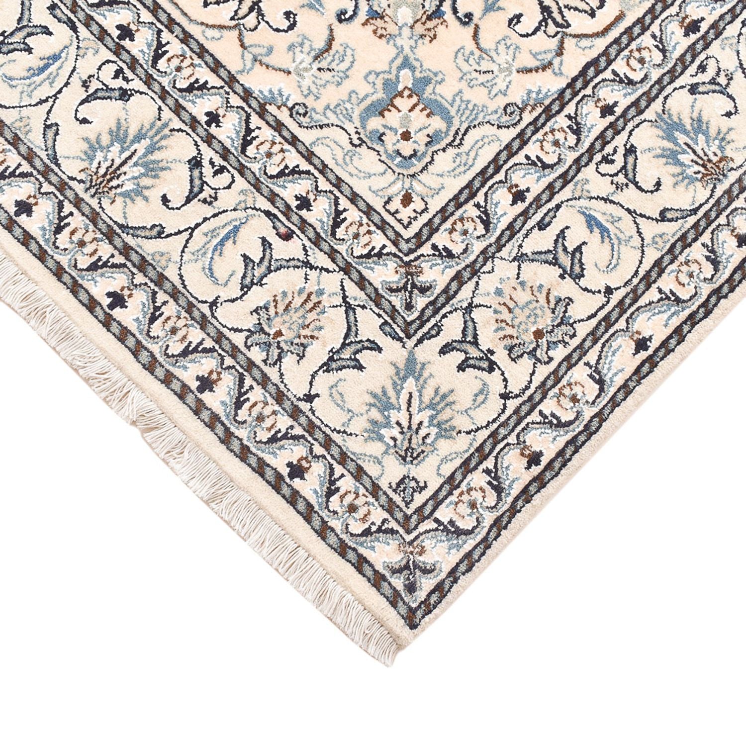 Persisk tæppe - Nain - 202 x 150 cm - lys beige