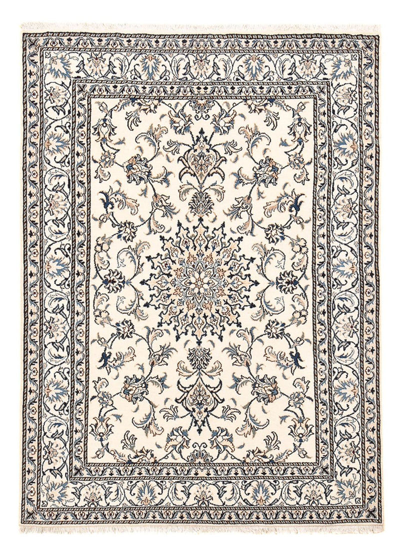 Persisk tæppe - Nain - 198 x 143 cm - lys beige