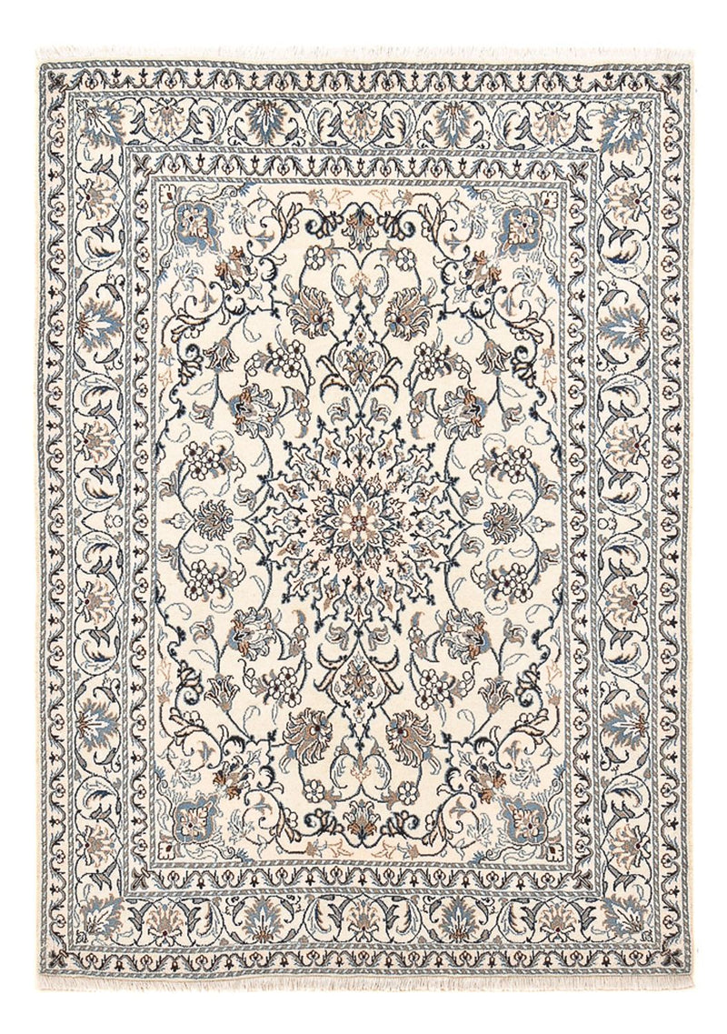 Persisk tæppe - Nain - 207 x 149 cm - lys beige