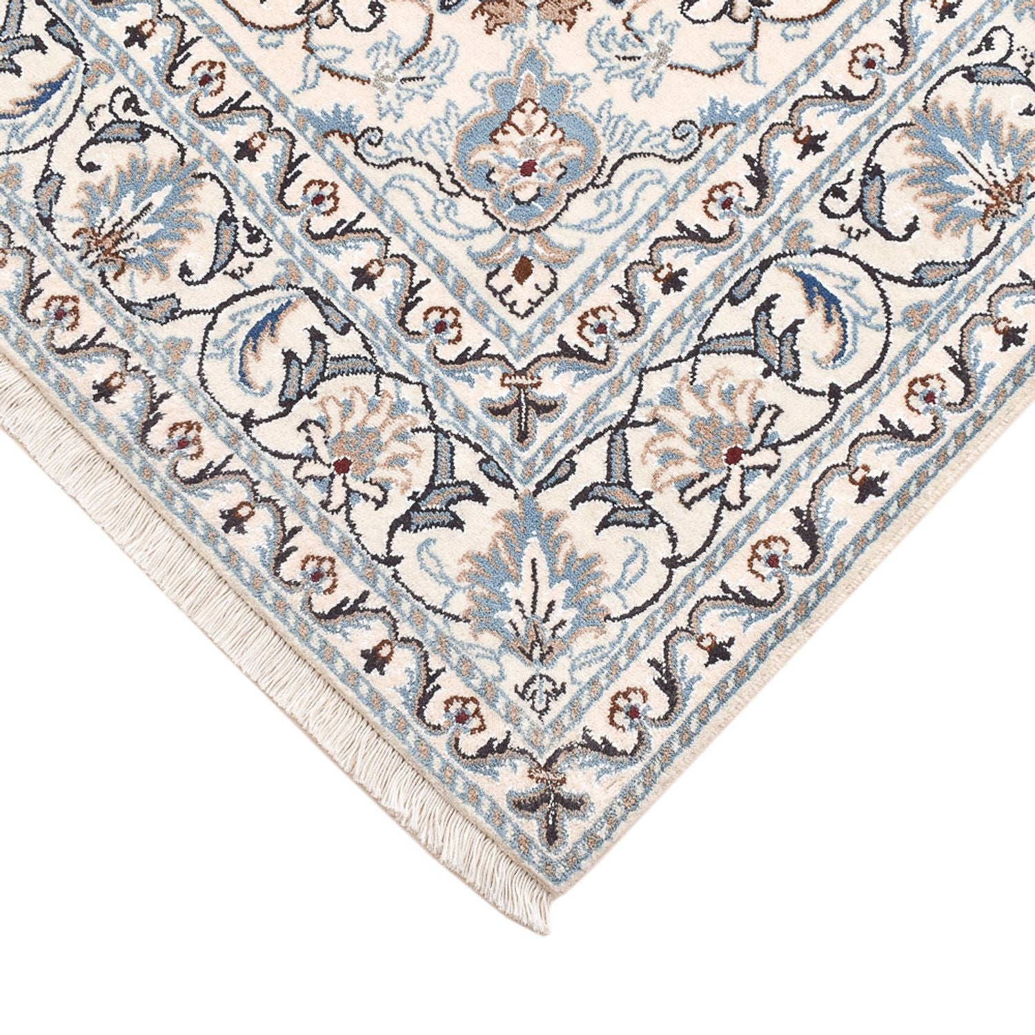 Persisk tæppe - Nain - 207 x 149 cm - lys beige