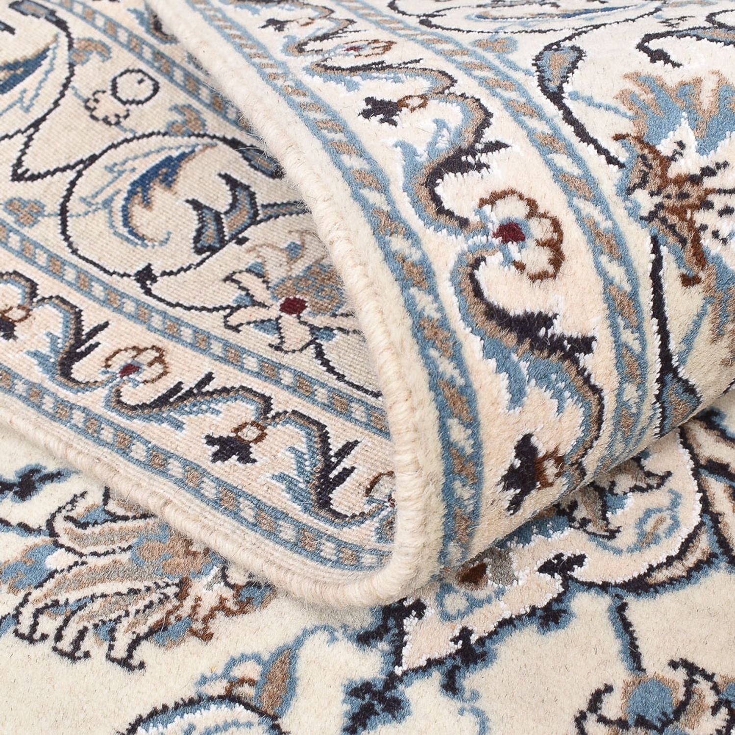 Persisk tæppe - Nain - 207 x 149 cm - lys beige