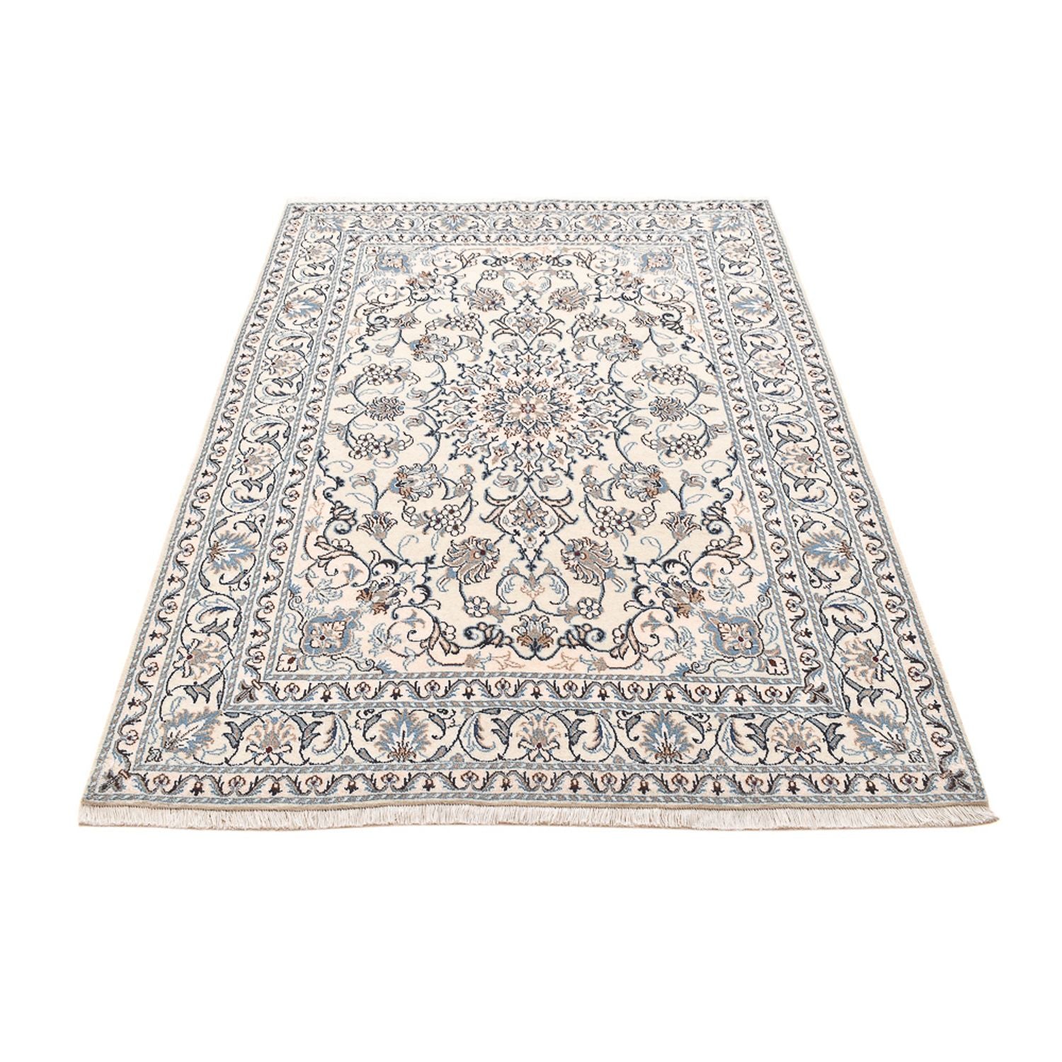 Persisk tæppe - Nain - 207 x 149 cm - lys beige