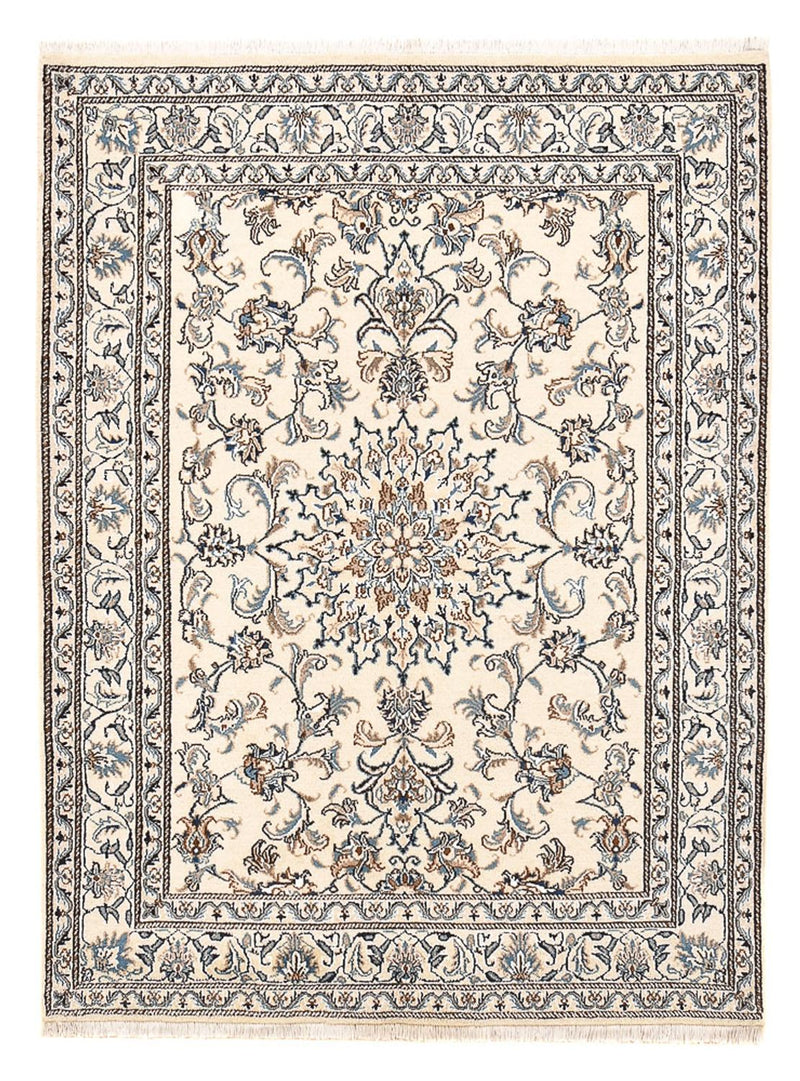 Persisk tæppe - Nain - 195 x 147 cm - lys beige