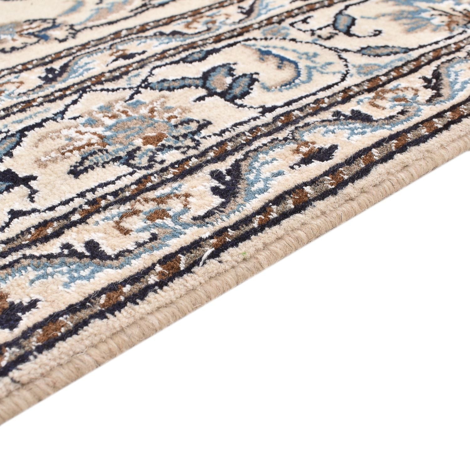 Persisk tæppe - Nain - 195 x 147 cm - lys beige