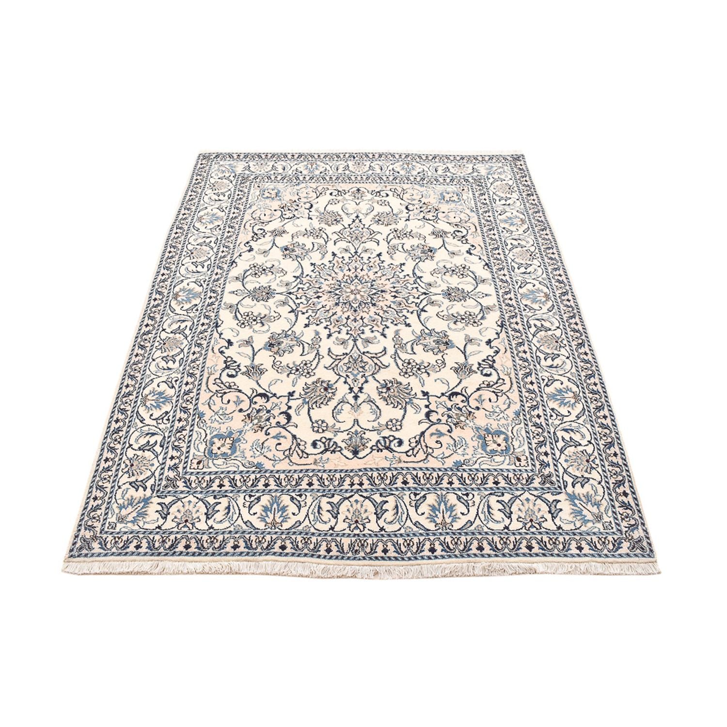 Persisk tæppe - Nain - 207 x 152 cm - lys beige