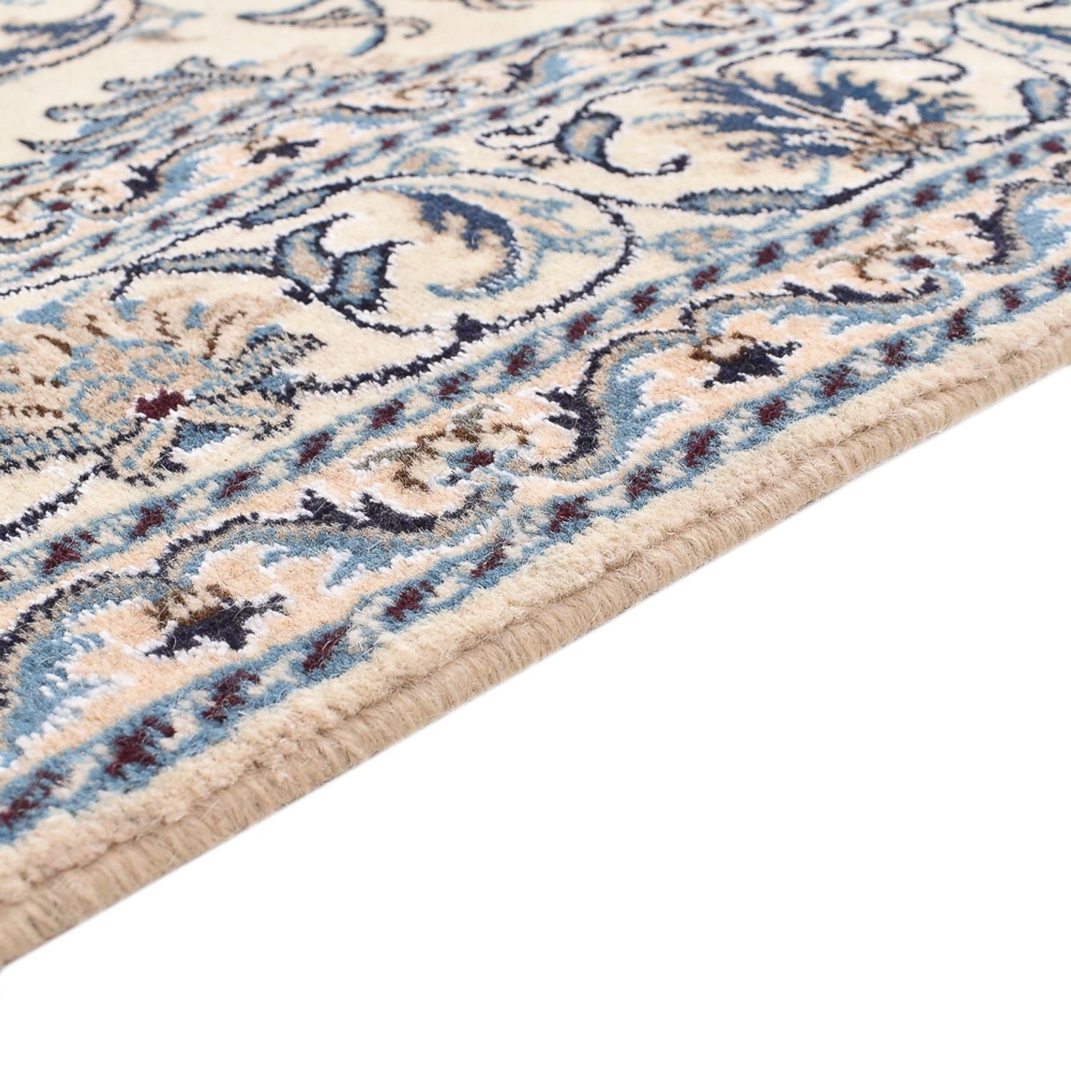 Persisk tæppe - Nain - 203 x 148 cm - lys beige