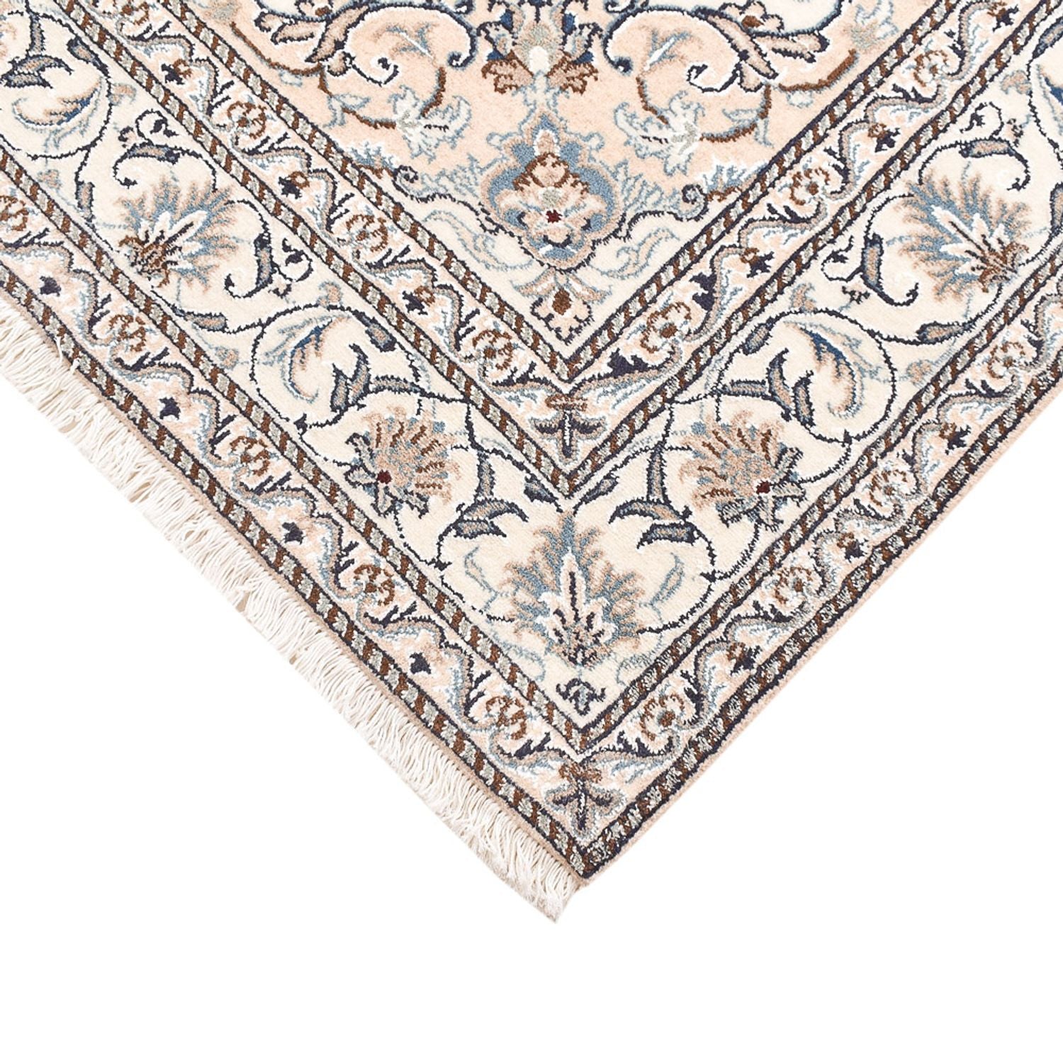Persisk tæppe - Nain - 200 x 150 cm - lys beige