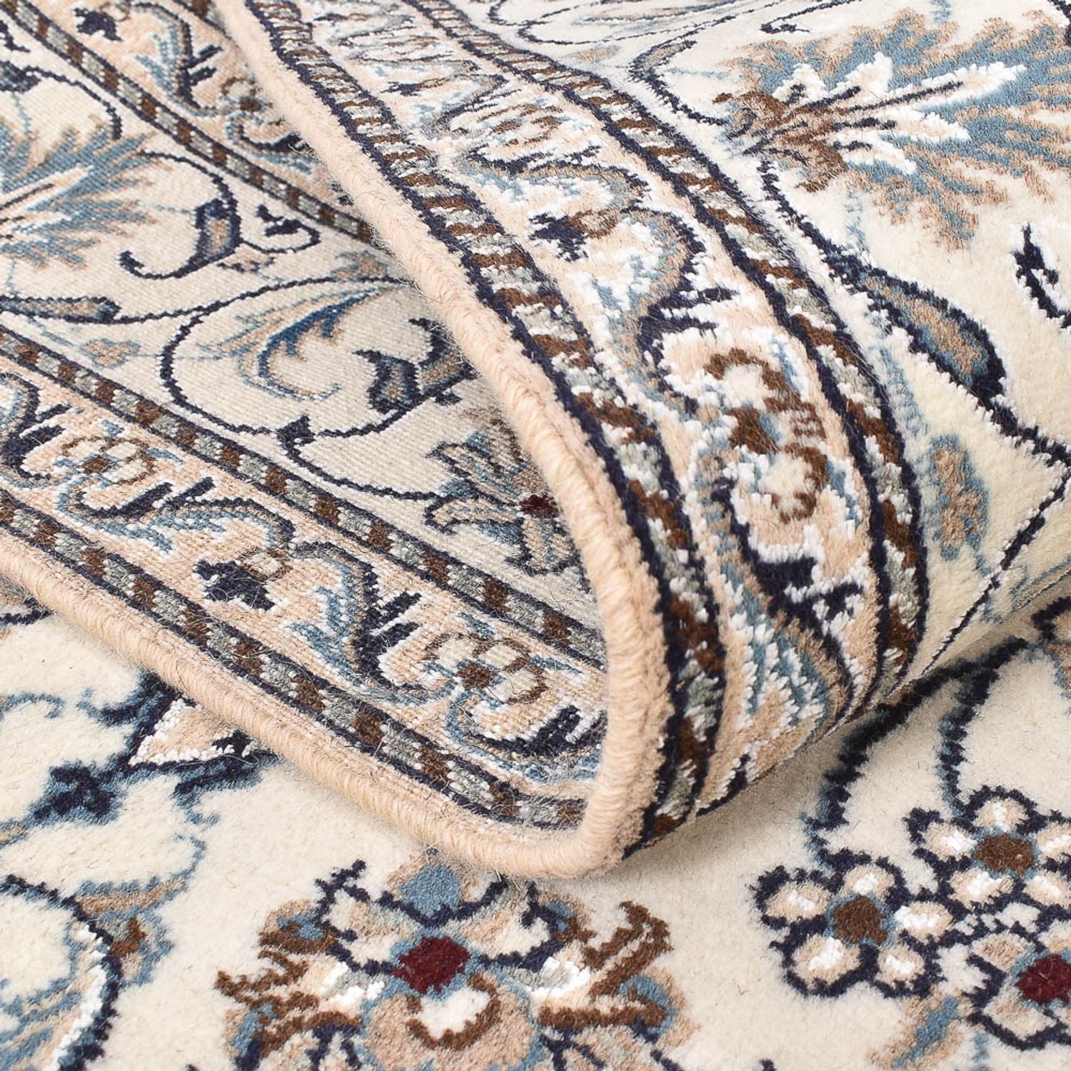 Persisk tæppe - Nain - 200 x 150 cm - lys beige
