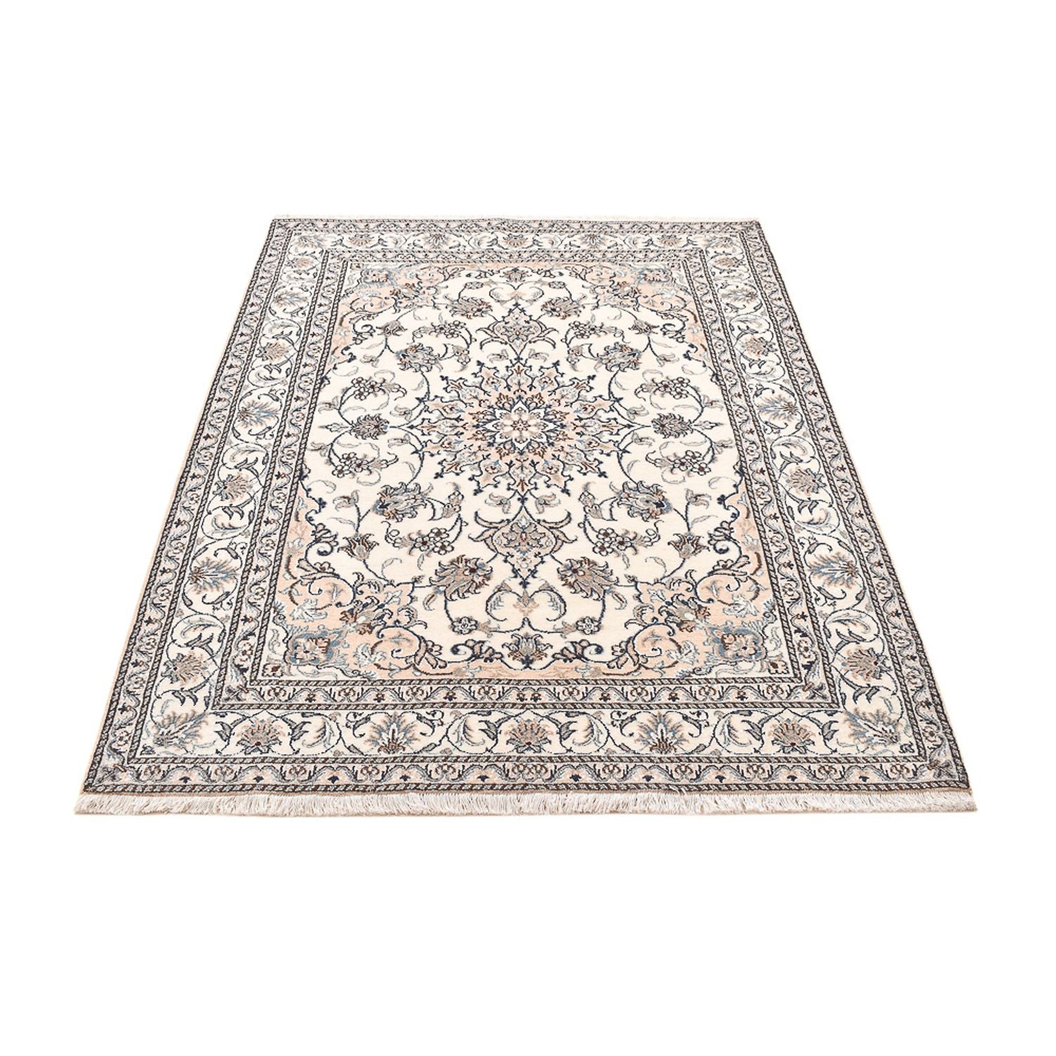 Persisk tæppe - Nain - 200 x 150 cm - lys beige