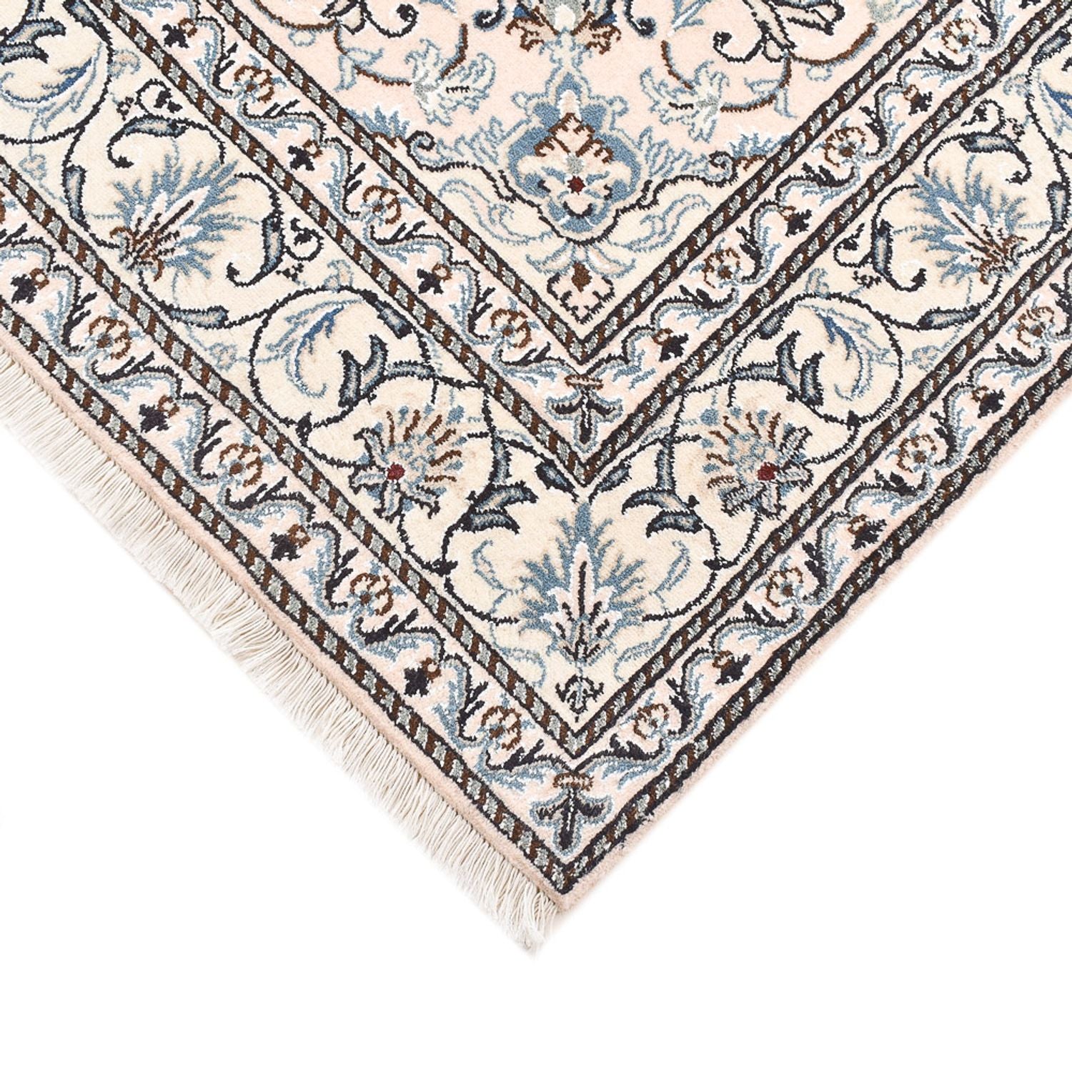 Persisk tæppe - Nain - 200 x 148 cm - lys beige