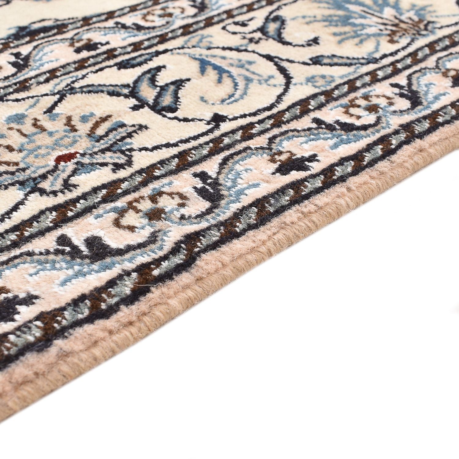 Persisk tæppe - Nain - 200 x 148 cm - lys beige