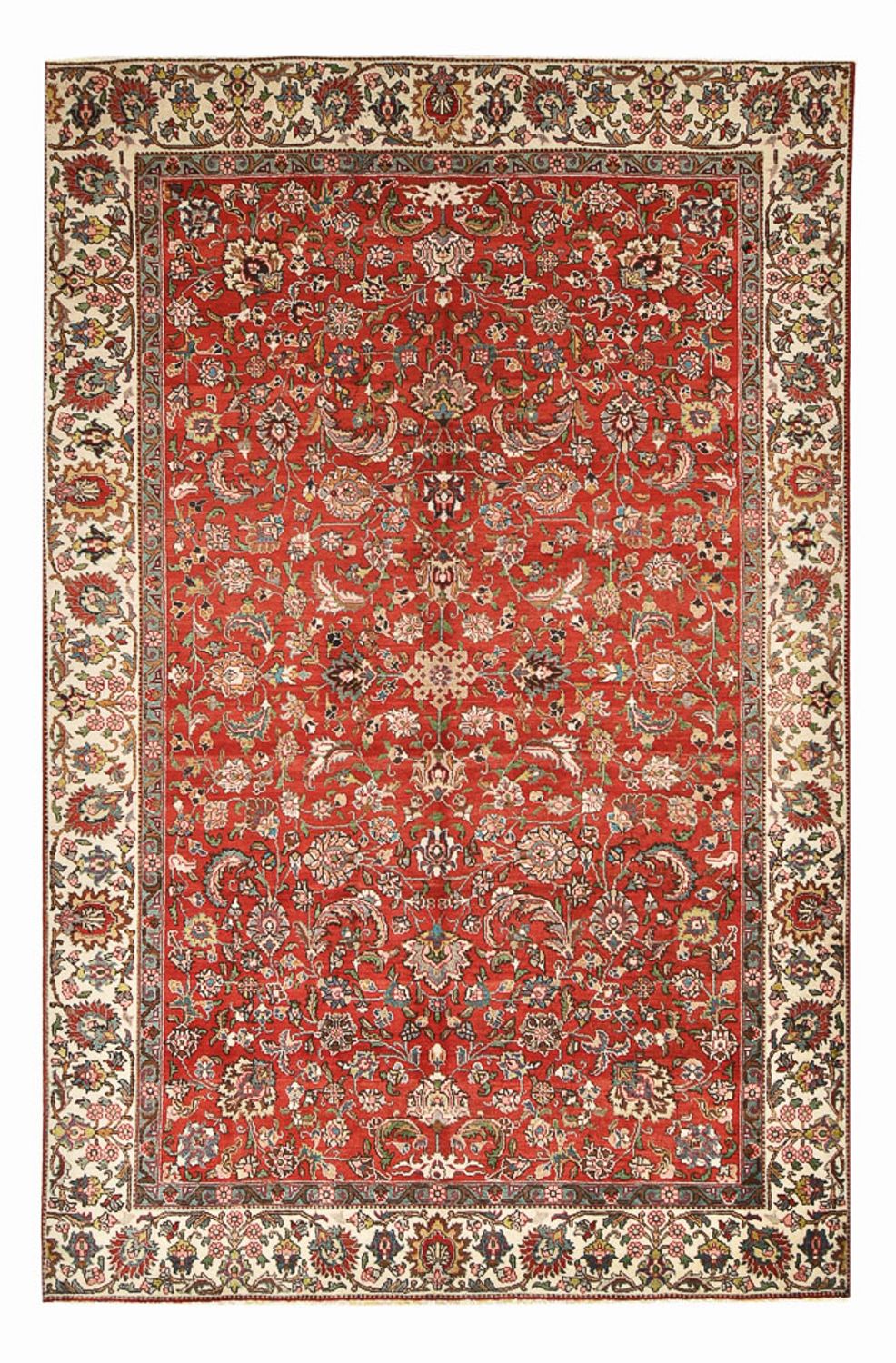 Persisk tæppe - Tabriz - 322 x 209 cm - rød