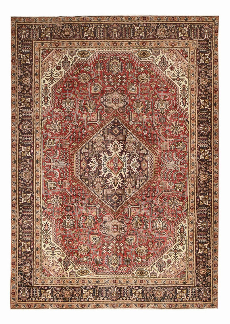 Persisk tæppe - Tabriz - 348 x 245 cm - lysrød