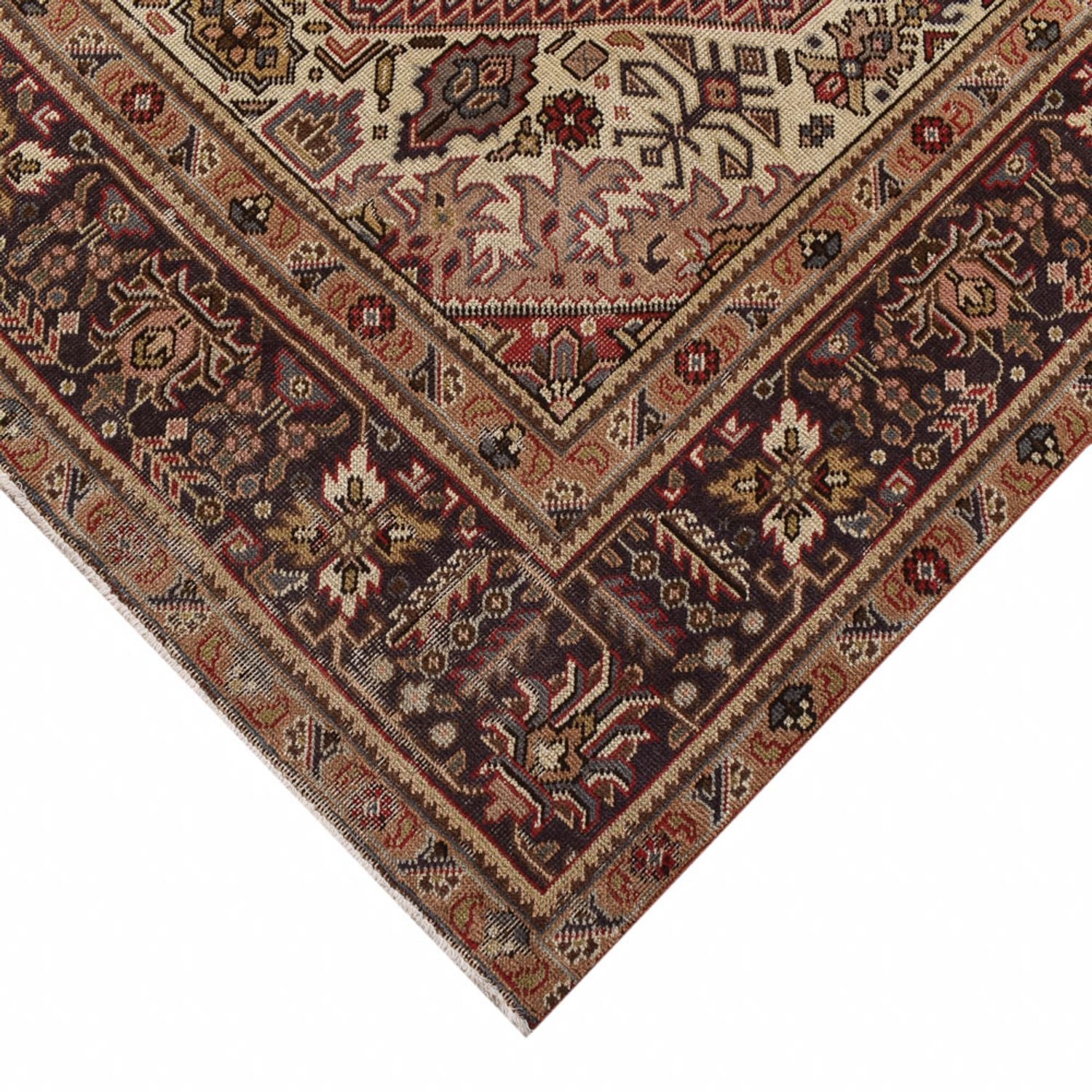 Persisk tæppe - Tabriz - 348 x 245 cm - lysrød