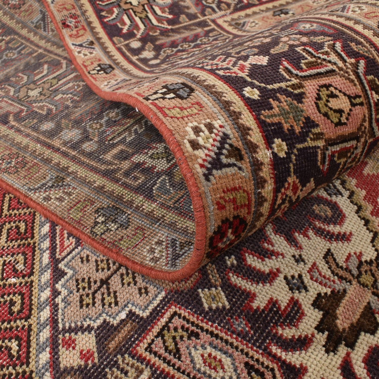 Persisk tæppe - Tabriz - 348 x 245 cm - lysrød