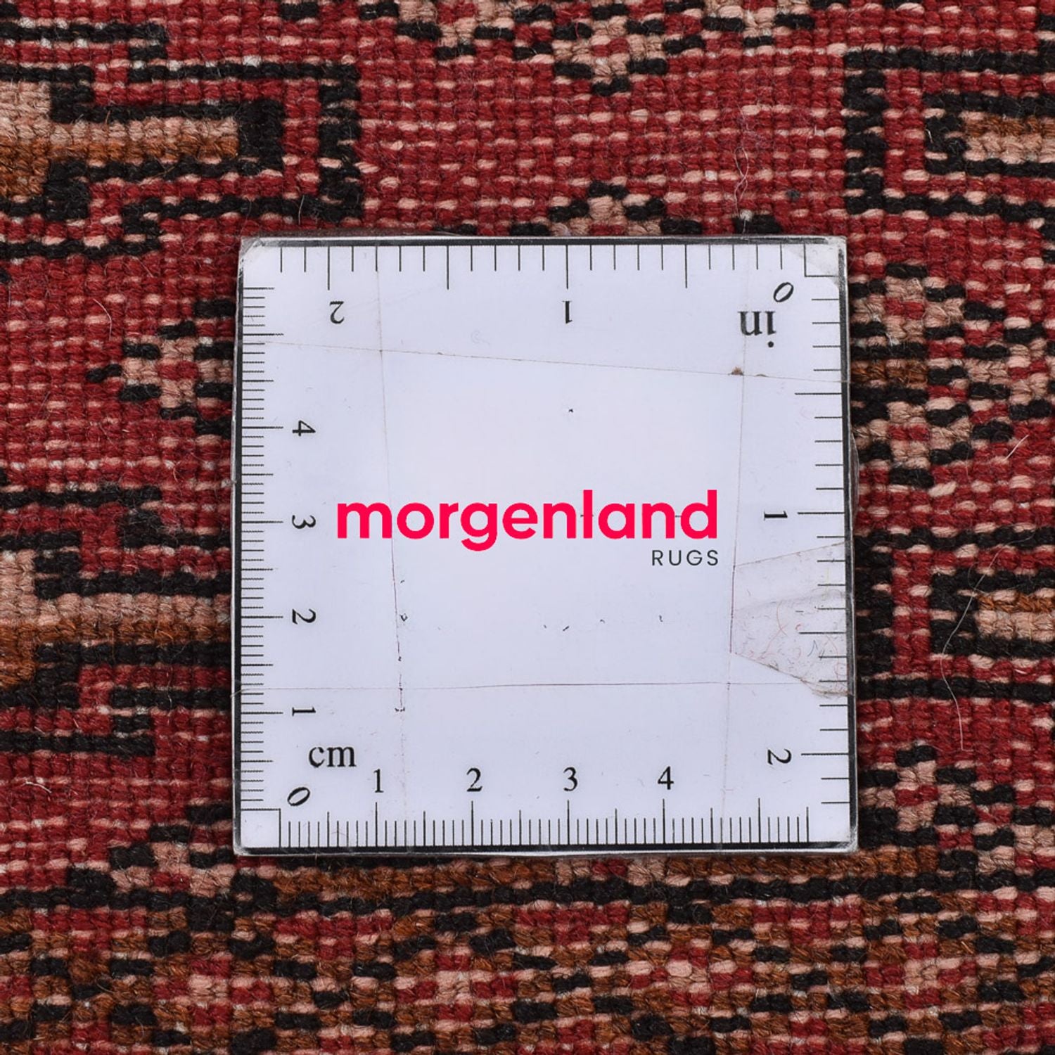 Turkaman-tæppe - 131 x 100 cm - lysrød