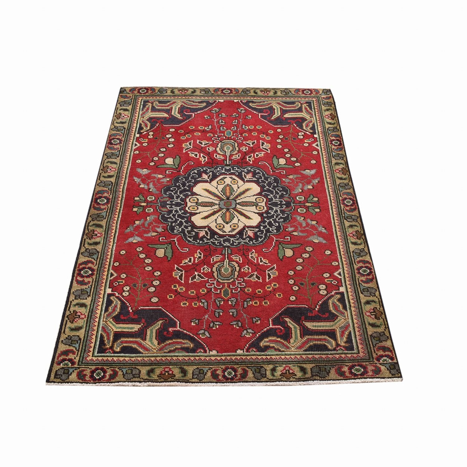 Persisk tæppe - Tabriz - 155 x 100 cm - rød