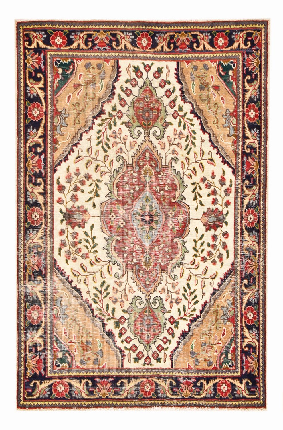 Persisk tæppe - Tabriz - 150 x 100 cm - flerfarvet
