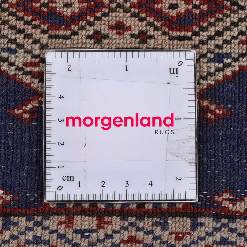 Turkaman-tæppe - 136 x 101 cm - mørkeblå