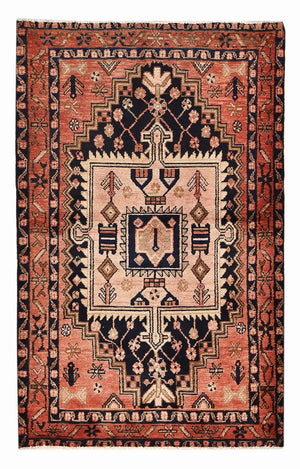 Persisk tæppe - Nomadisk - 164 x 103 cm - lysrød