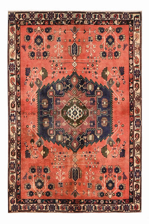 Persisk tæppe - Nomadisk - 237 x 155 cm - lysrød