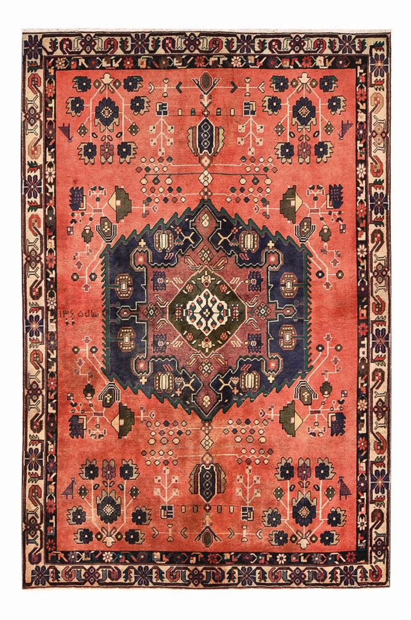 Persisk tæppe - Nomadisk - 237 x 155 cm - lysrød