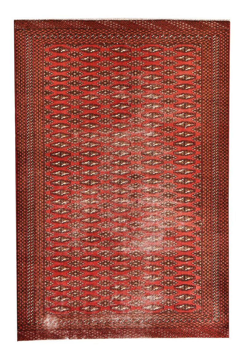 Turkaman-tæppe - 190 x 128 cm - rød