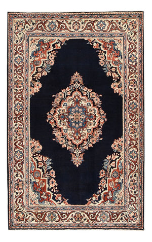 Persisk tæppe - Classic - 205 x 128 cm - mørkeblå