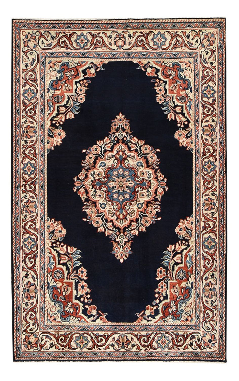 Persisk tæppe - Classic - 205 x 128 cm - mørkeblå