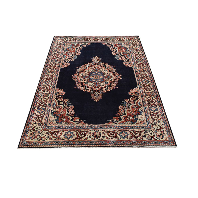 Persisk tæppe - Classic - 205 x 128 cm - mørkeblå