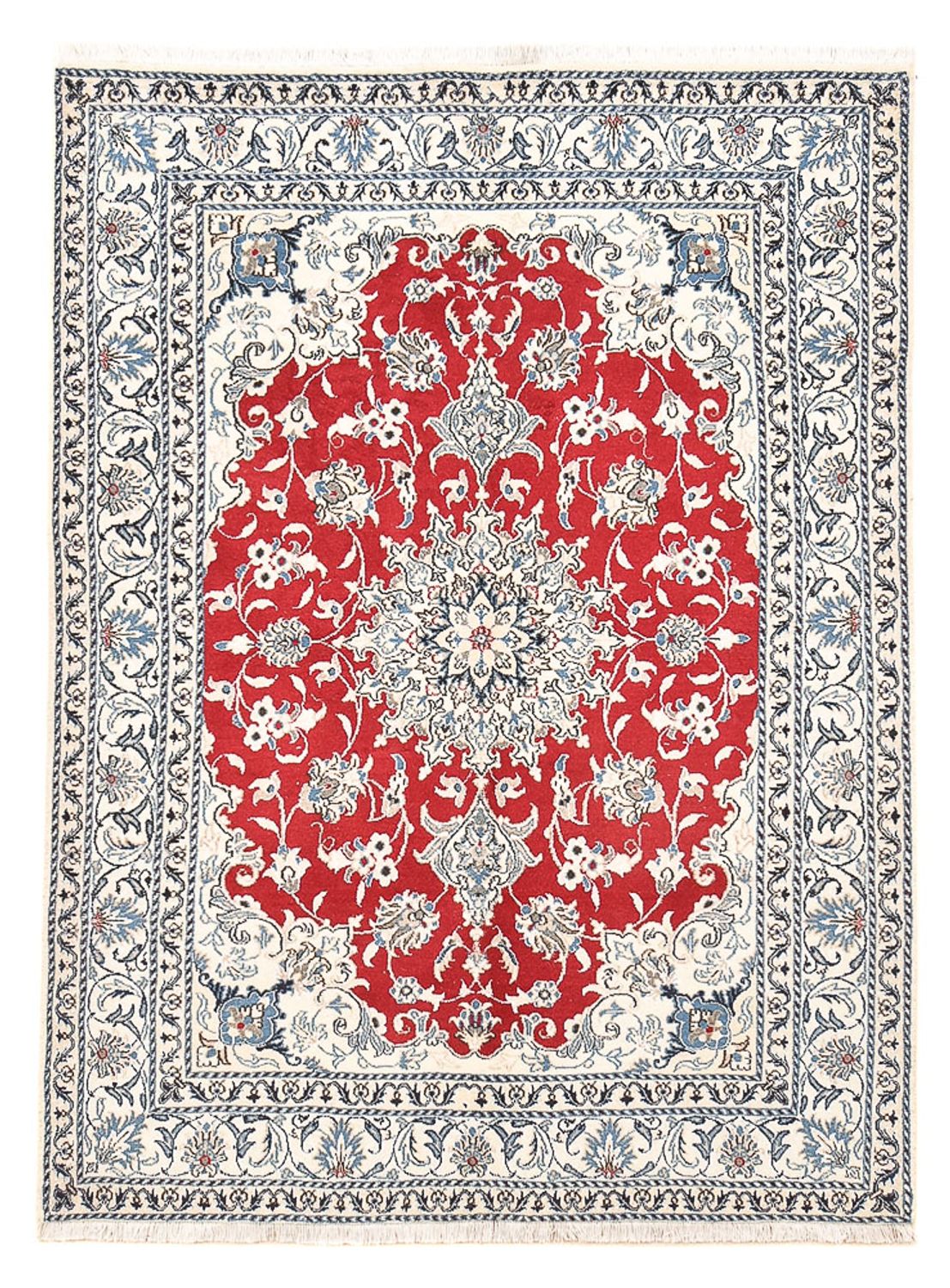 Persisk tæppe - Nain - 200 x 149 cm - rød