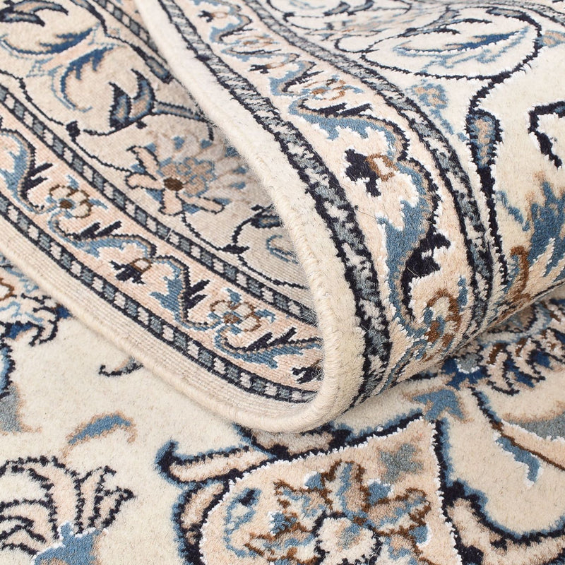 Persisk tæppe - Nain - 200 x 144 cm - lys beige
